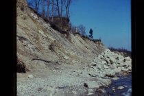 Looking up the Bluff Road bluffs